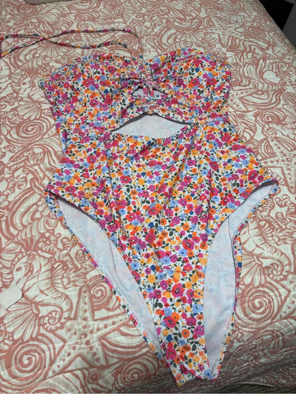 Women Floral One-Piece Swimsuit in Multicolor